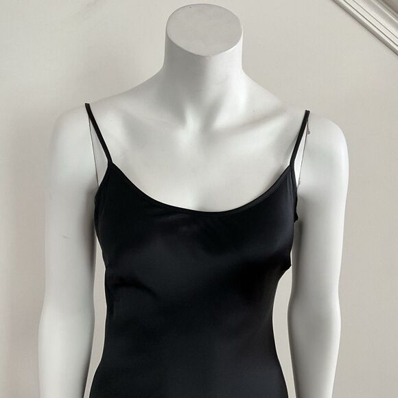 Black Slip Dress L Black Spaghetti Strap - Picture 9 of 12